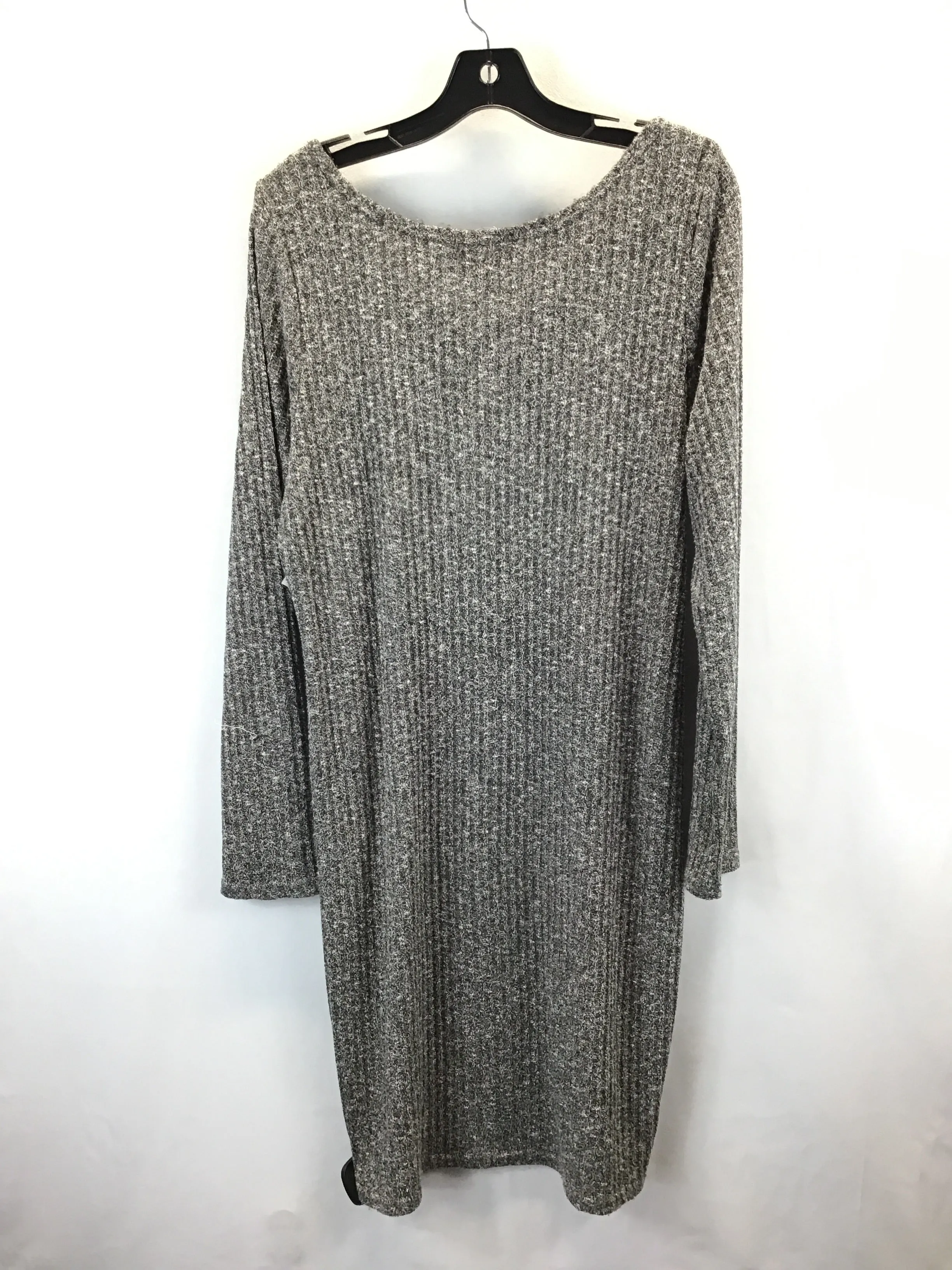 Dress Sweater By Hot Kiss In Grey, Size: 3x