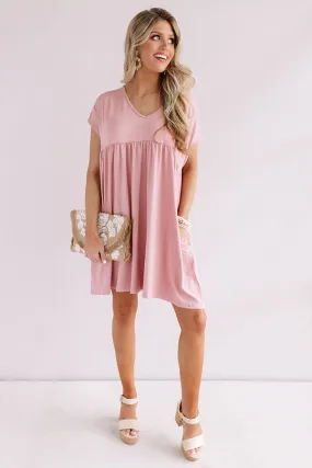 Dunes And Daydreams Babydoll Dress In Blush