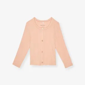 Dusty Blush Pointelle Cardigan