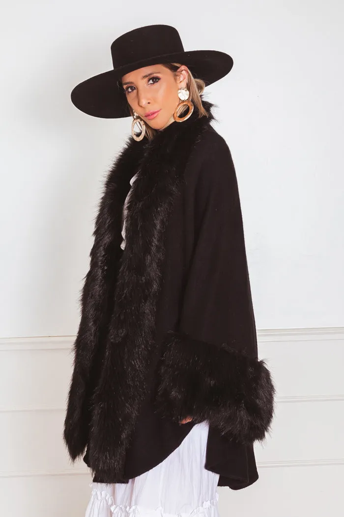 Faux Fur Cape