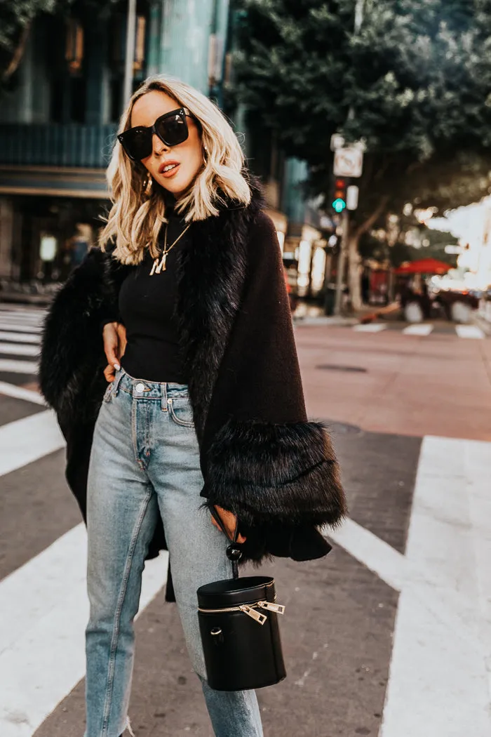 Faux Fur Cape