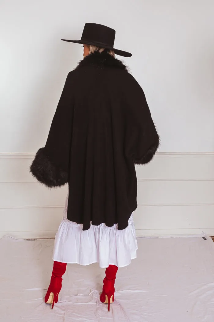 Faux Fur Cape