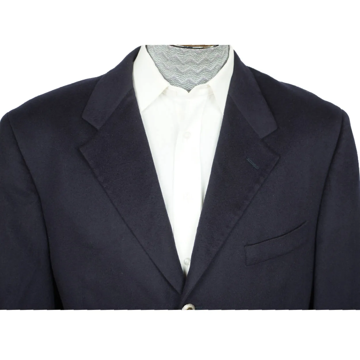 Fendi Loro Piana Pure Cashmere Jacket Navy Blue Blazer Size L 44 Made in Italy