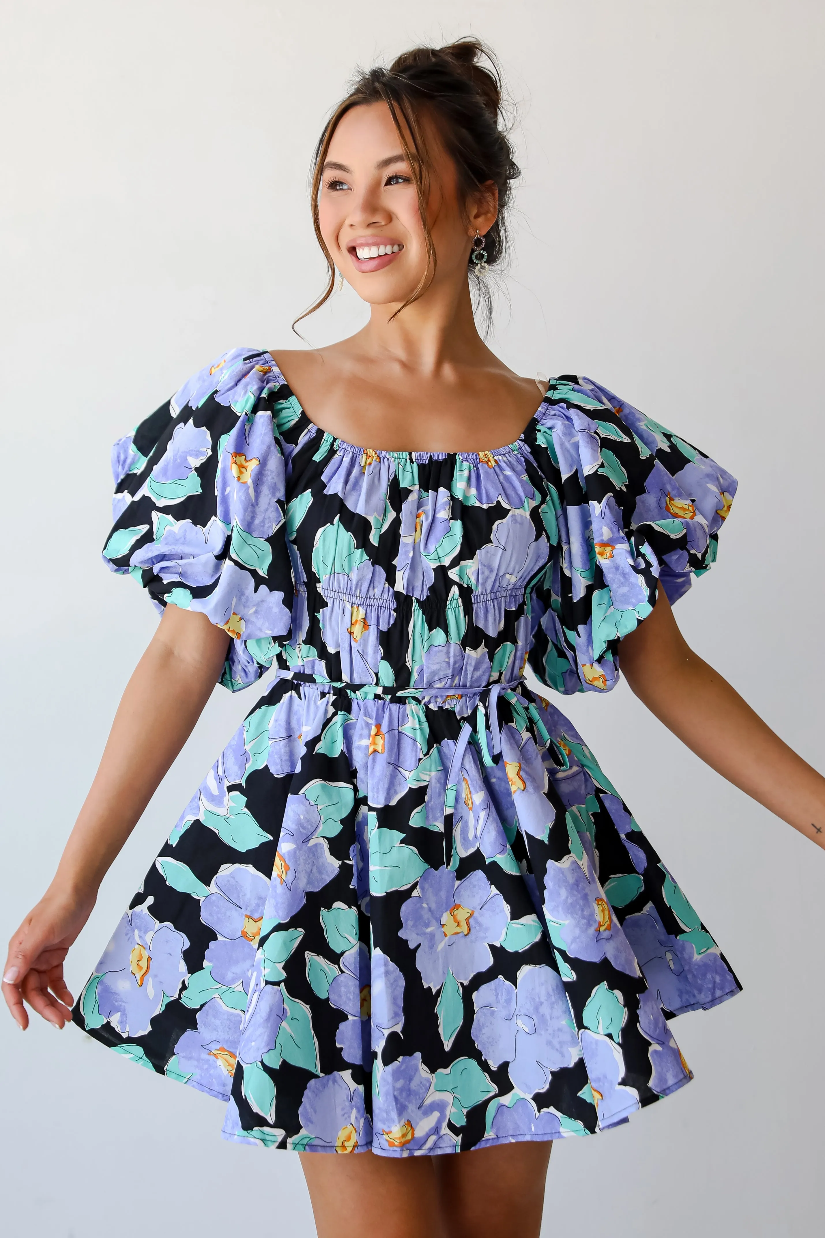 FINAL SALE - More Than Darling Floral Puff Sleeve Mini Dress