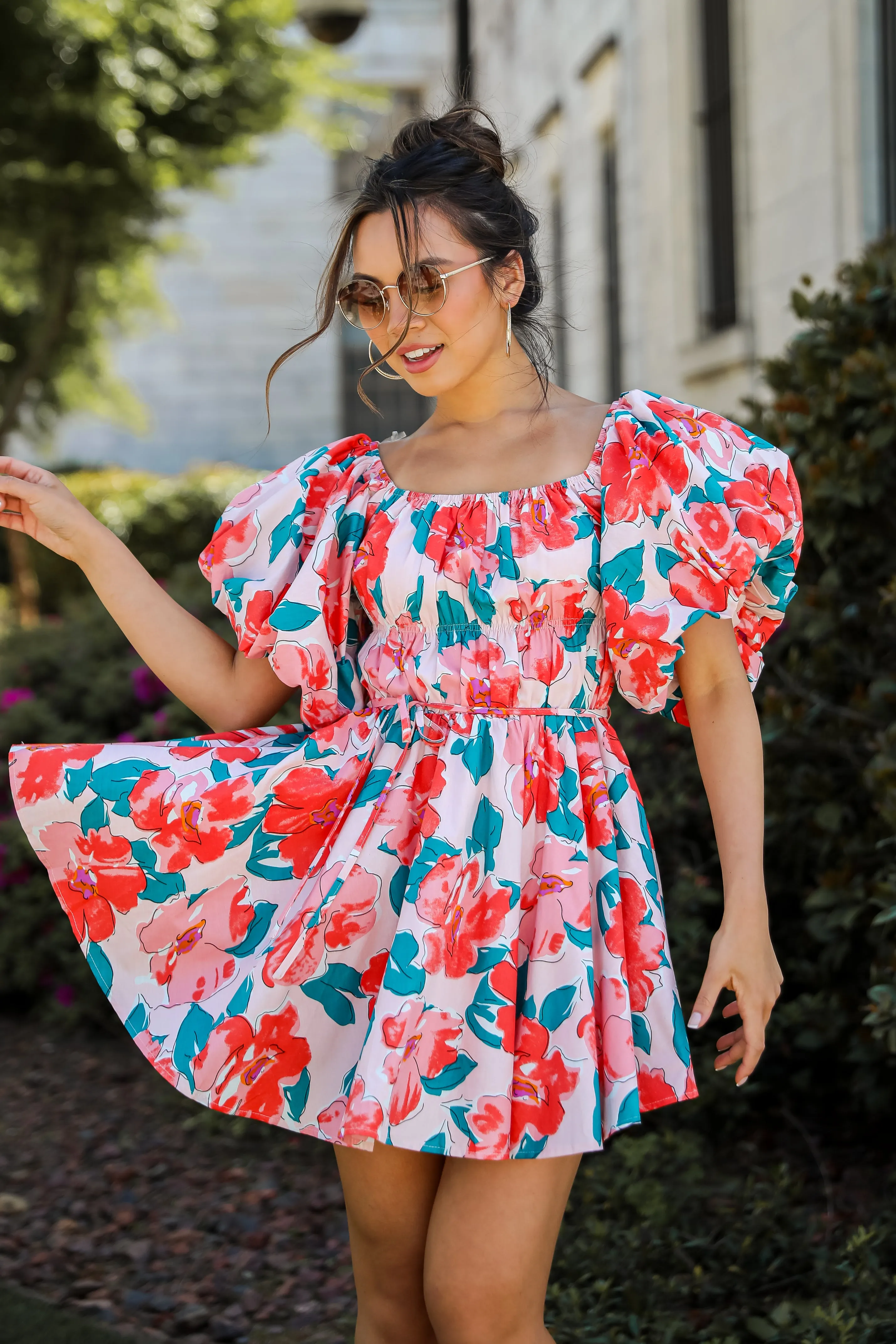 FINAL SALE - More Than Darling Floral Puff Sleeve Mini Dress