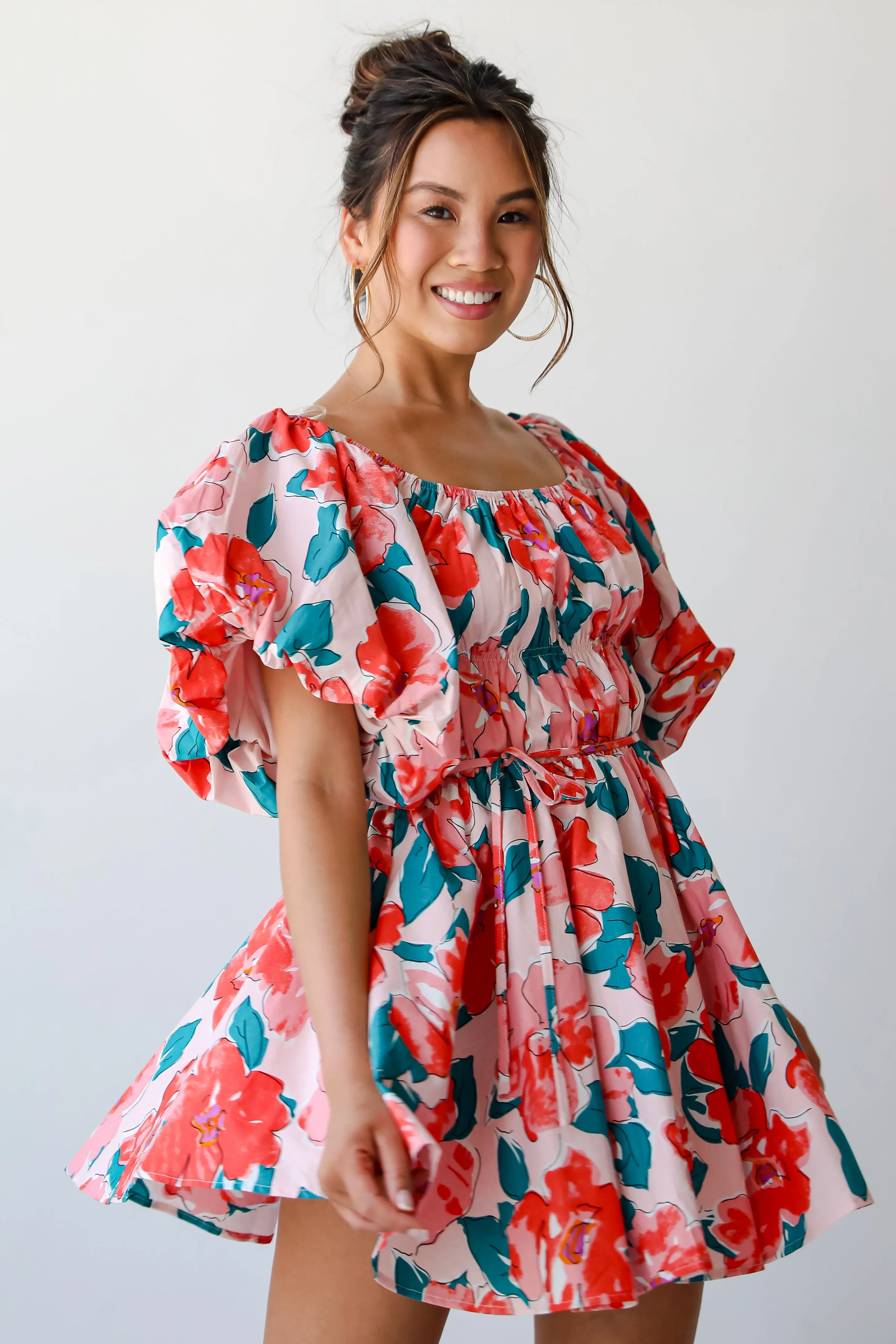 FINAL SALE - More Than Darling Floral Puff Sleeve Mini Dress