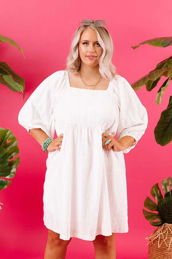 Flawless Touch Babydoll Dress in White Curves