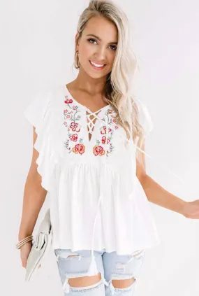 Flirty Flutter Sleeve Top