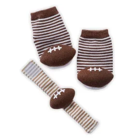 Football Wrist Rattle and Sock Set