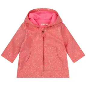 Girls Red Glitter Rain Coat