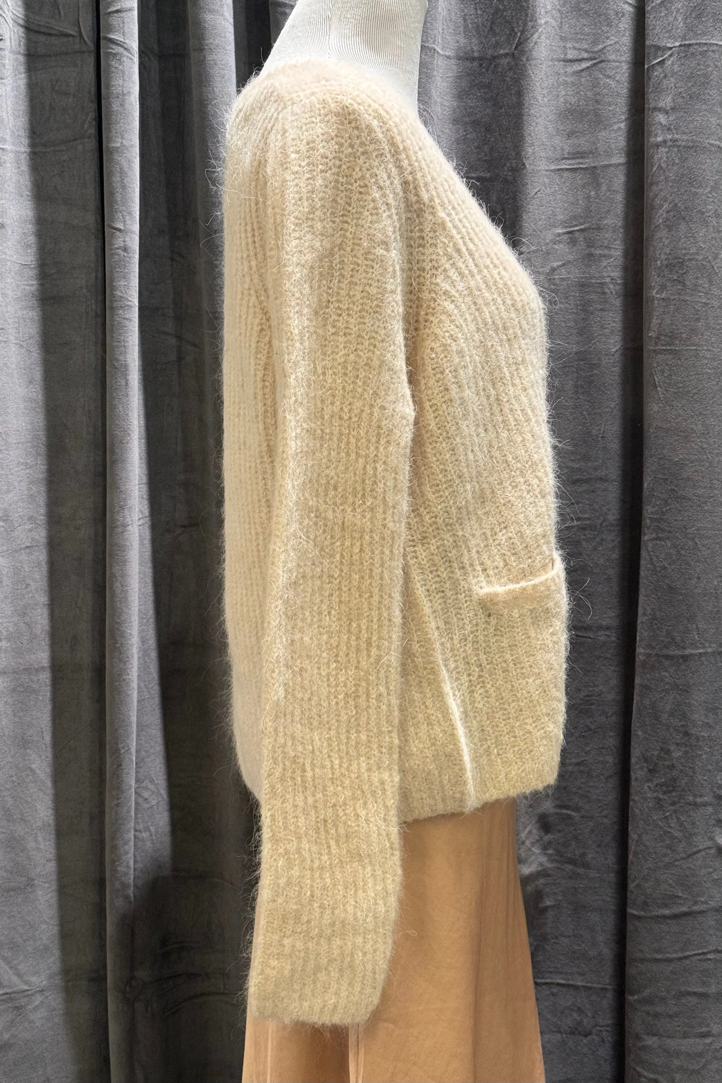 Goldy Alpaca Boy-Ish Cardigan