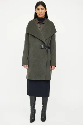 Grey Wool Blend Coat