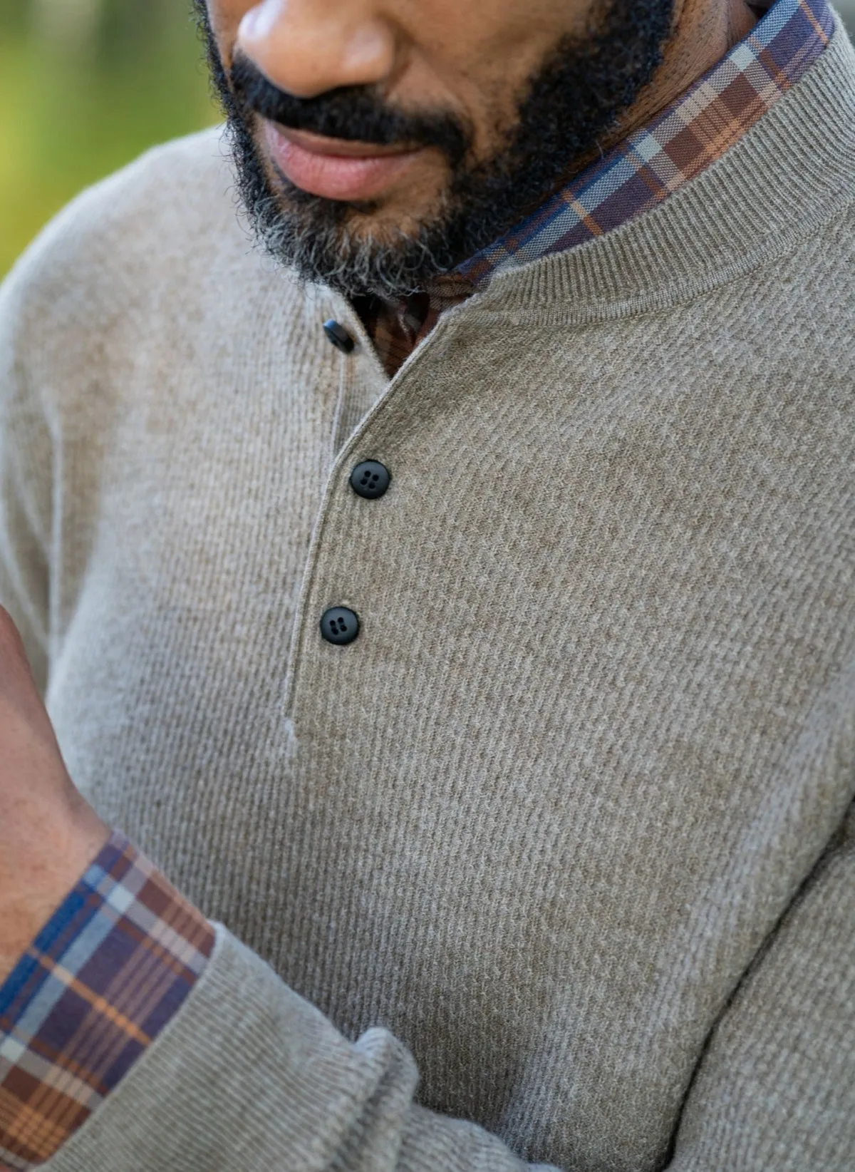 Henley Sweater - Tan