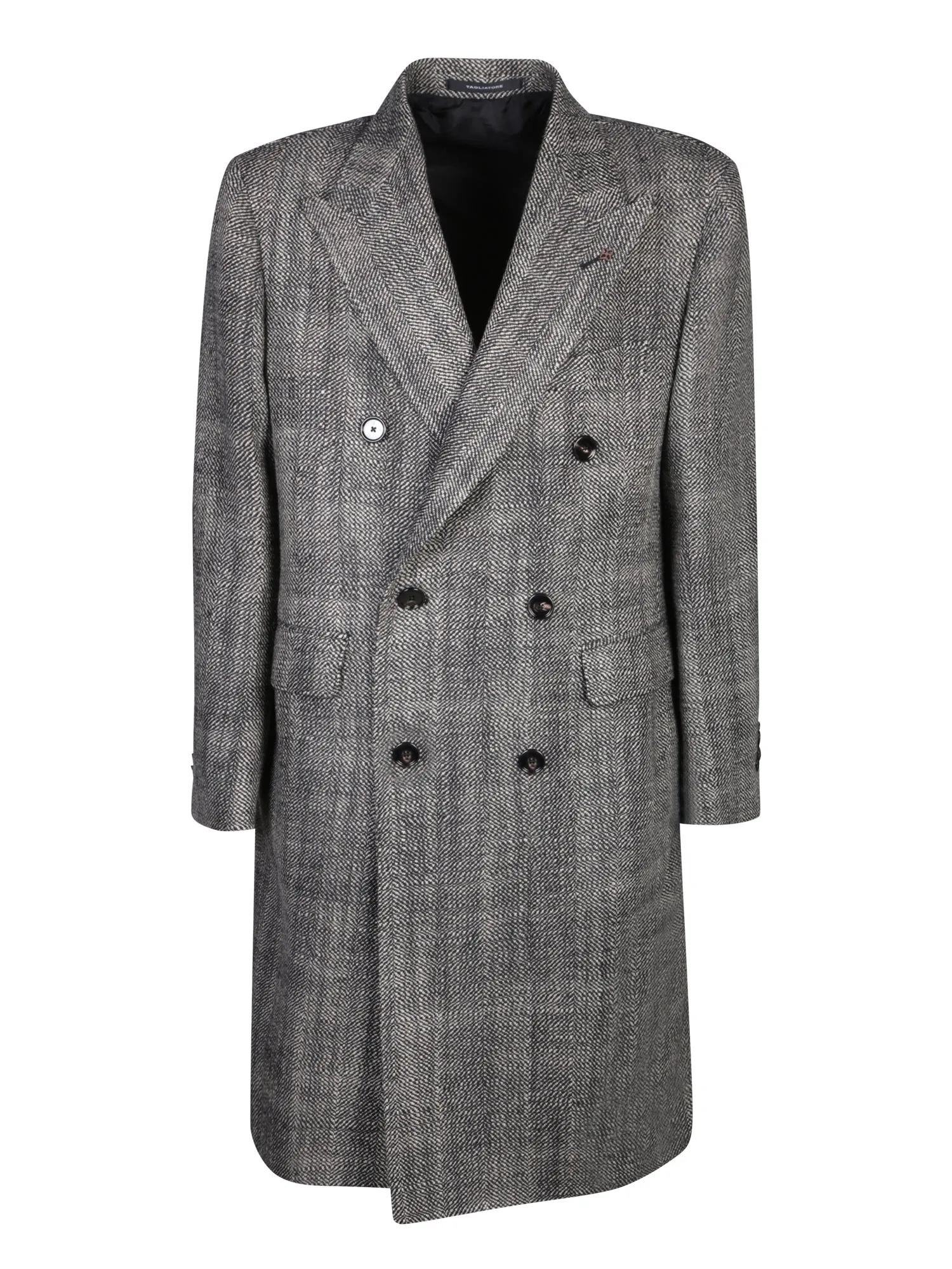 Herringbone black/grey coat