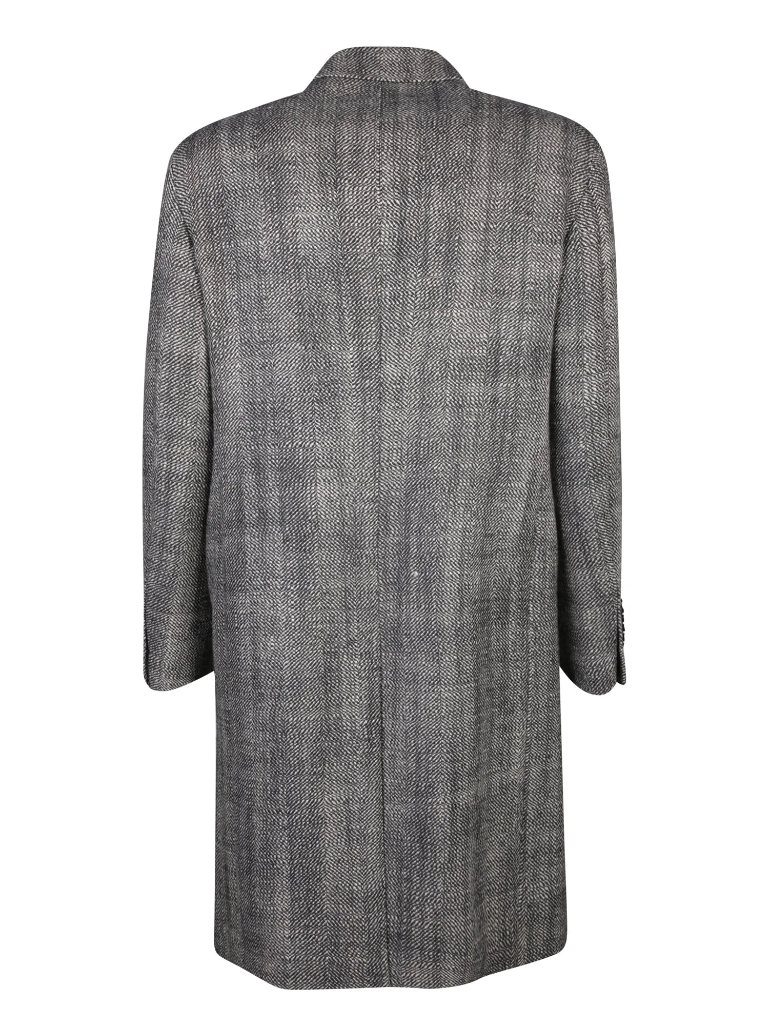 Herringbone black/grey coat