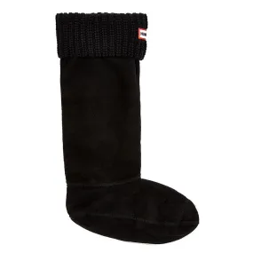 Hunter Women's Half Cardigan Stitch Boot Socks Black