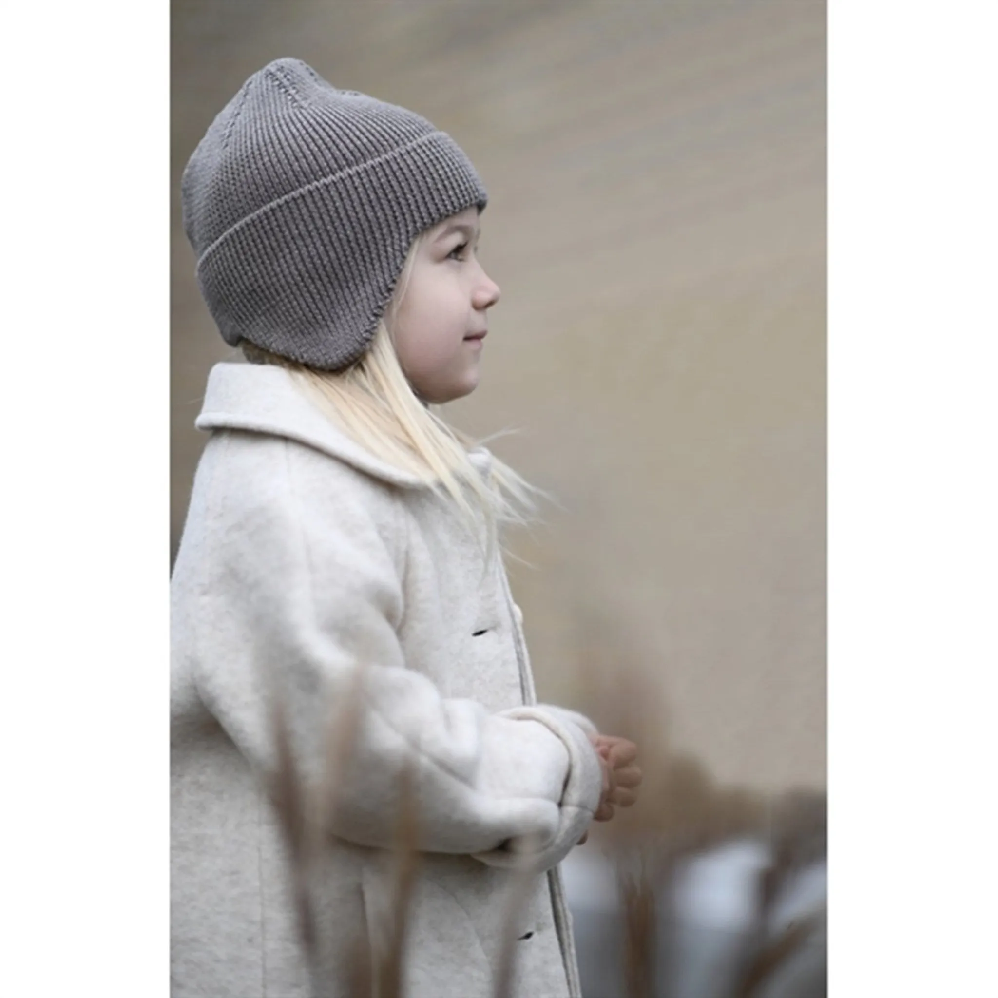 Huttelihut Coat Double Layer Wool Sand