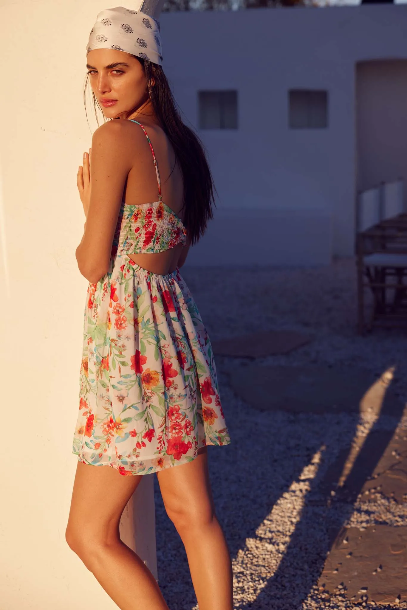 Jamaican Me Crazy Floral Chiffon Mini Sundress