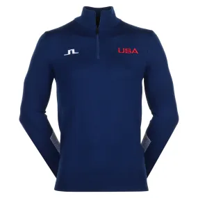 J.Lindeberg Golf x USA Nathaniel Olympic Half Zip Sweater