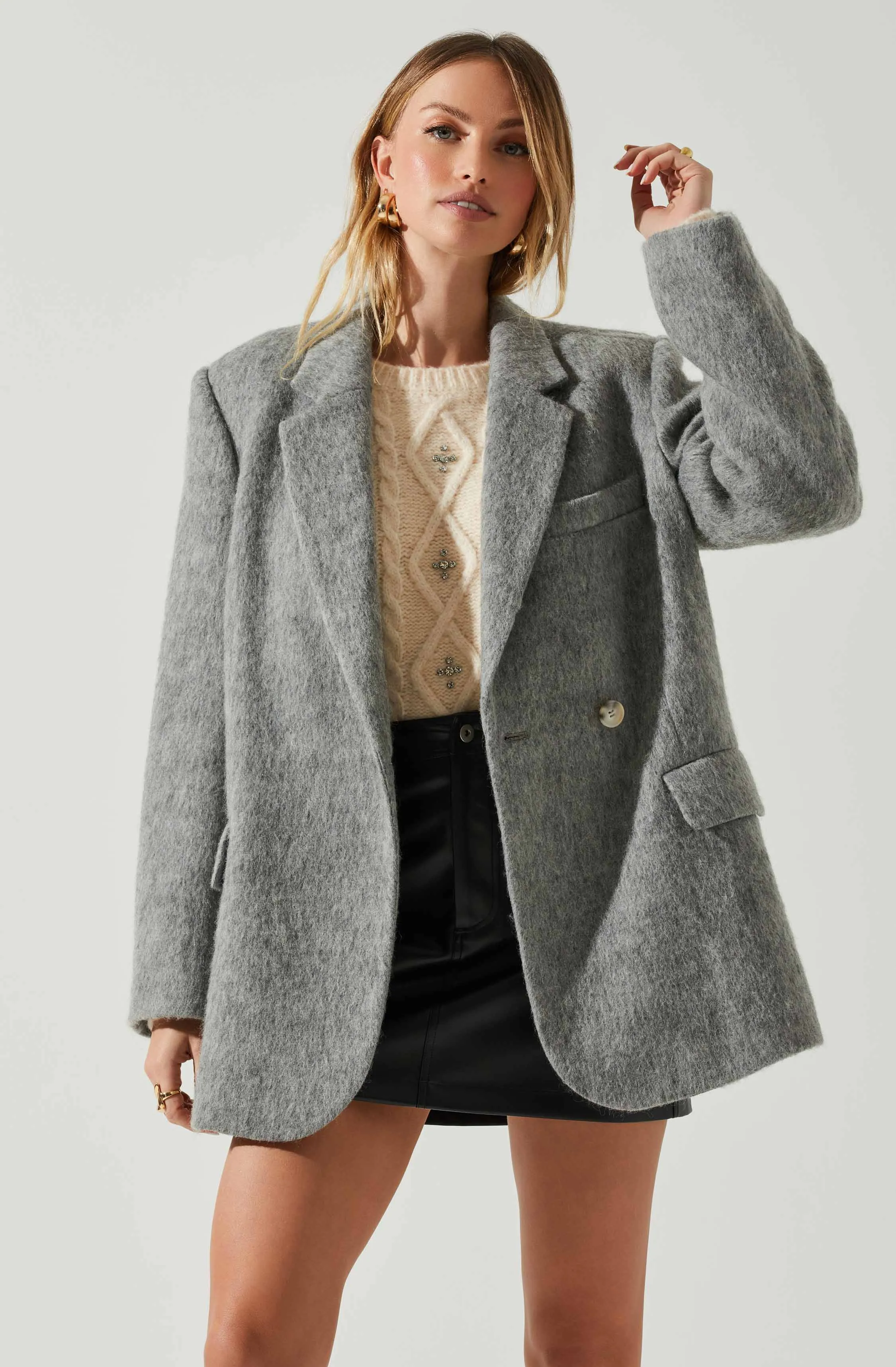 Kindra Wool Blend Coat