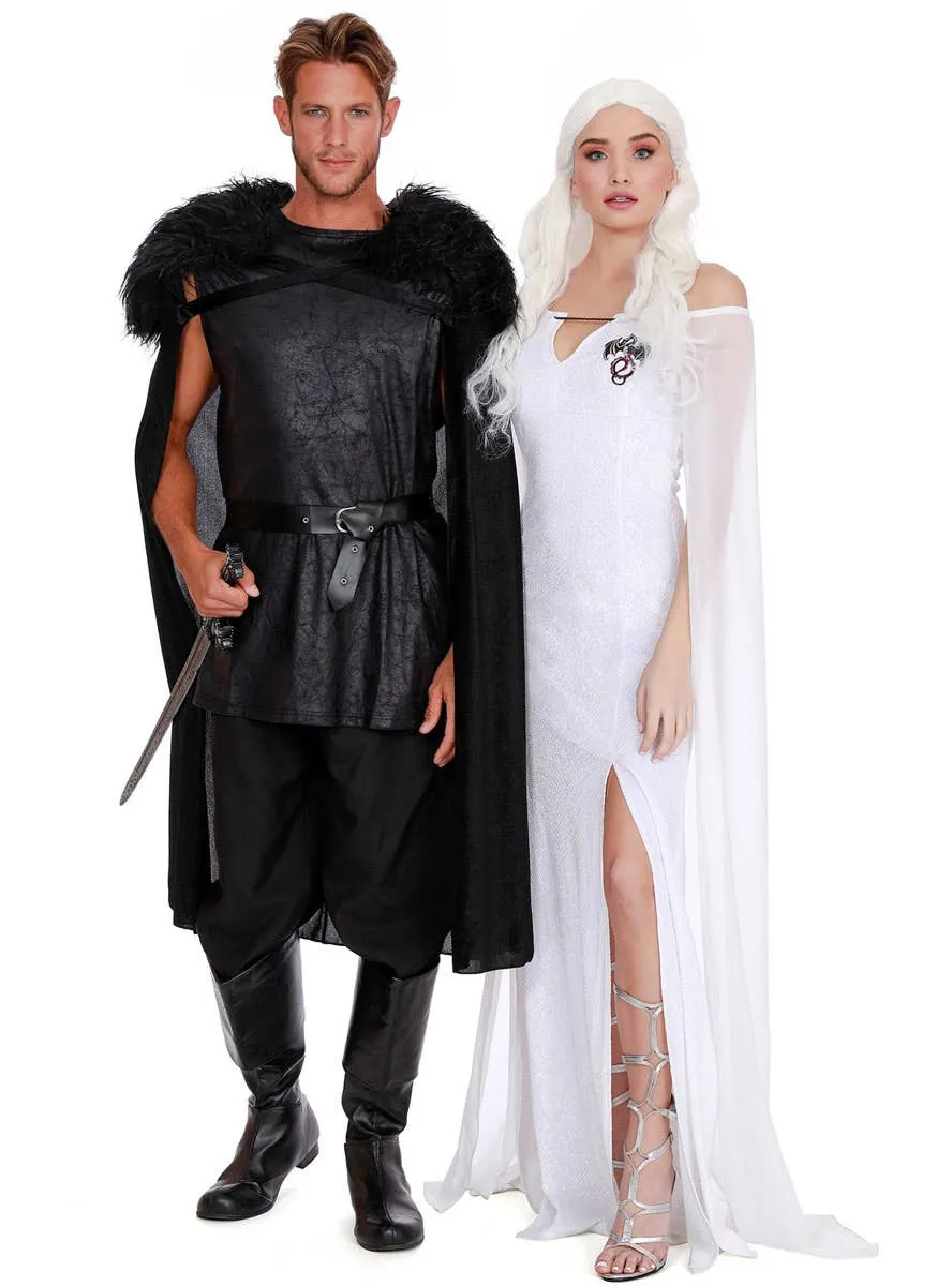 King of Thrones Mens Plus Size Jon Snow Medieval Costume