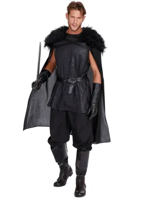 King of Thrones Mens Plus Size Jon Snow Medieval Costume