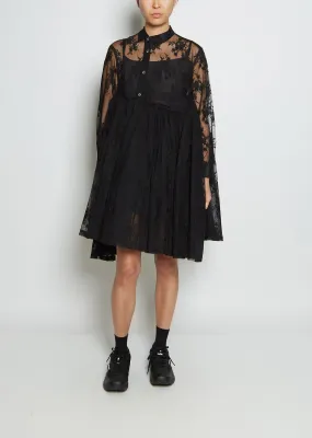 Lace Baby Doll Dress — Black