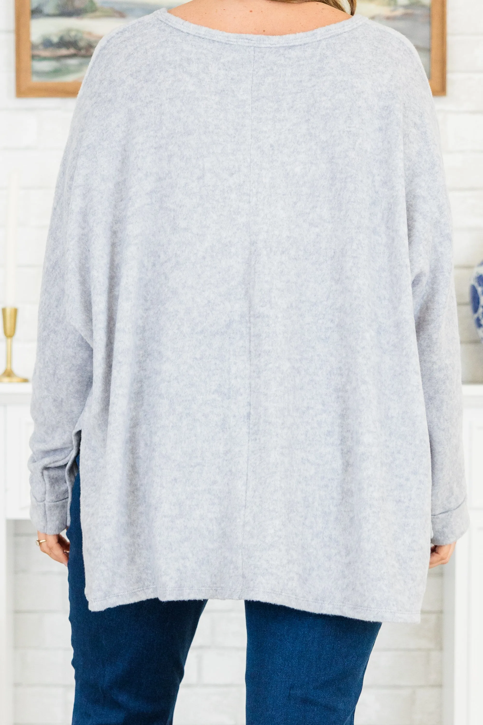 Let's Chill Sweater, Heather Grey