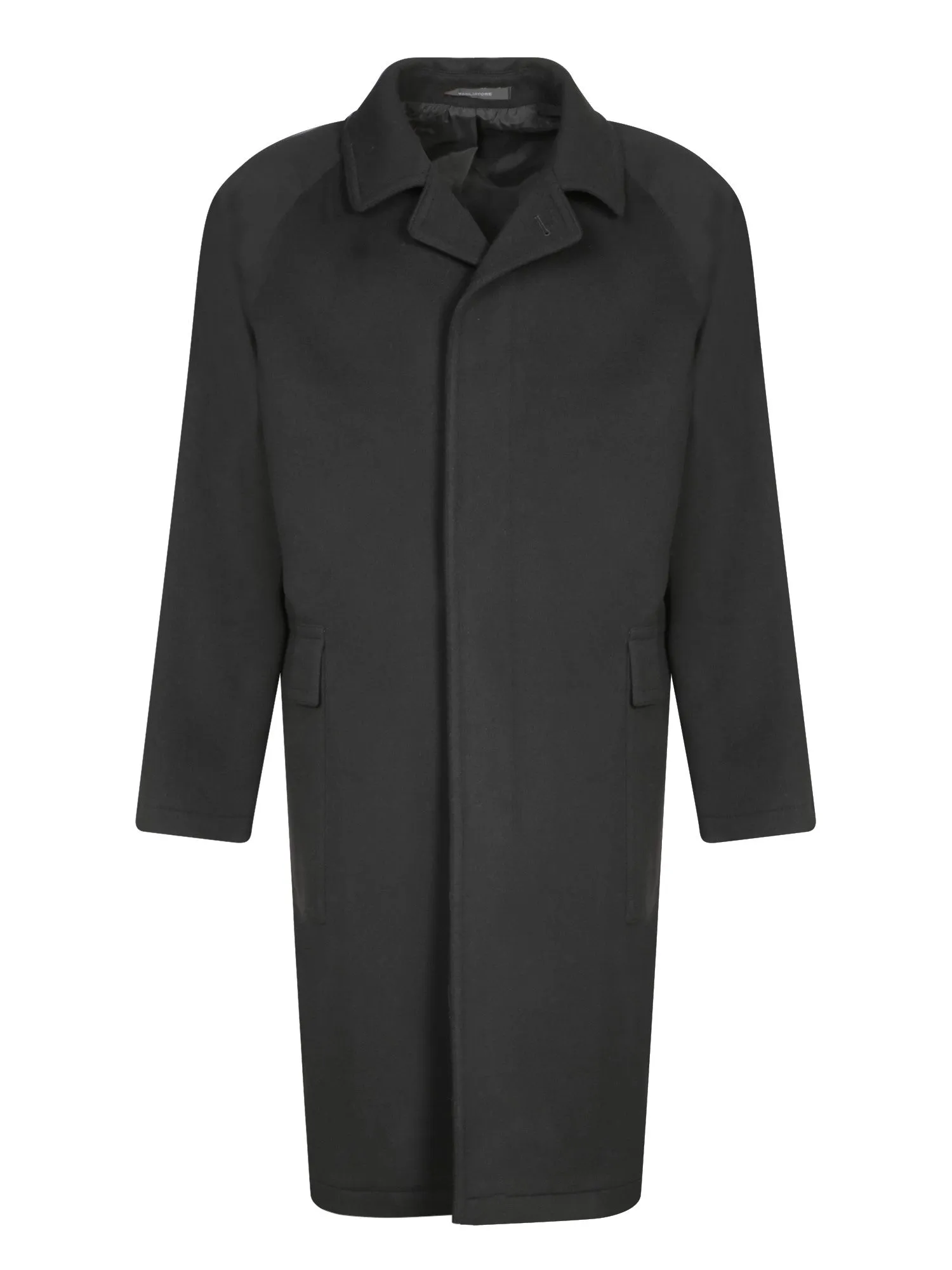 Lloyd Raglan Wool and Cashmere Black Coat