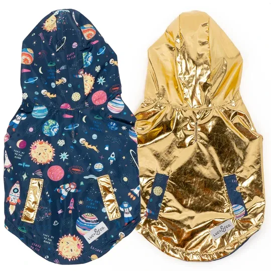 Lucy&Co Reversible Raincoat for Dogs, Outta This World