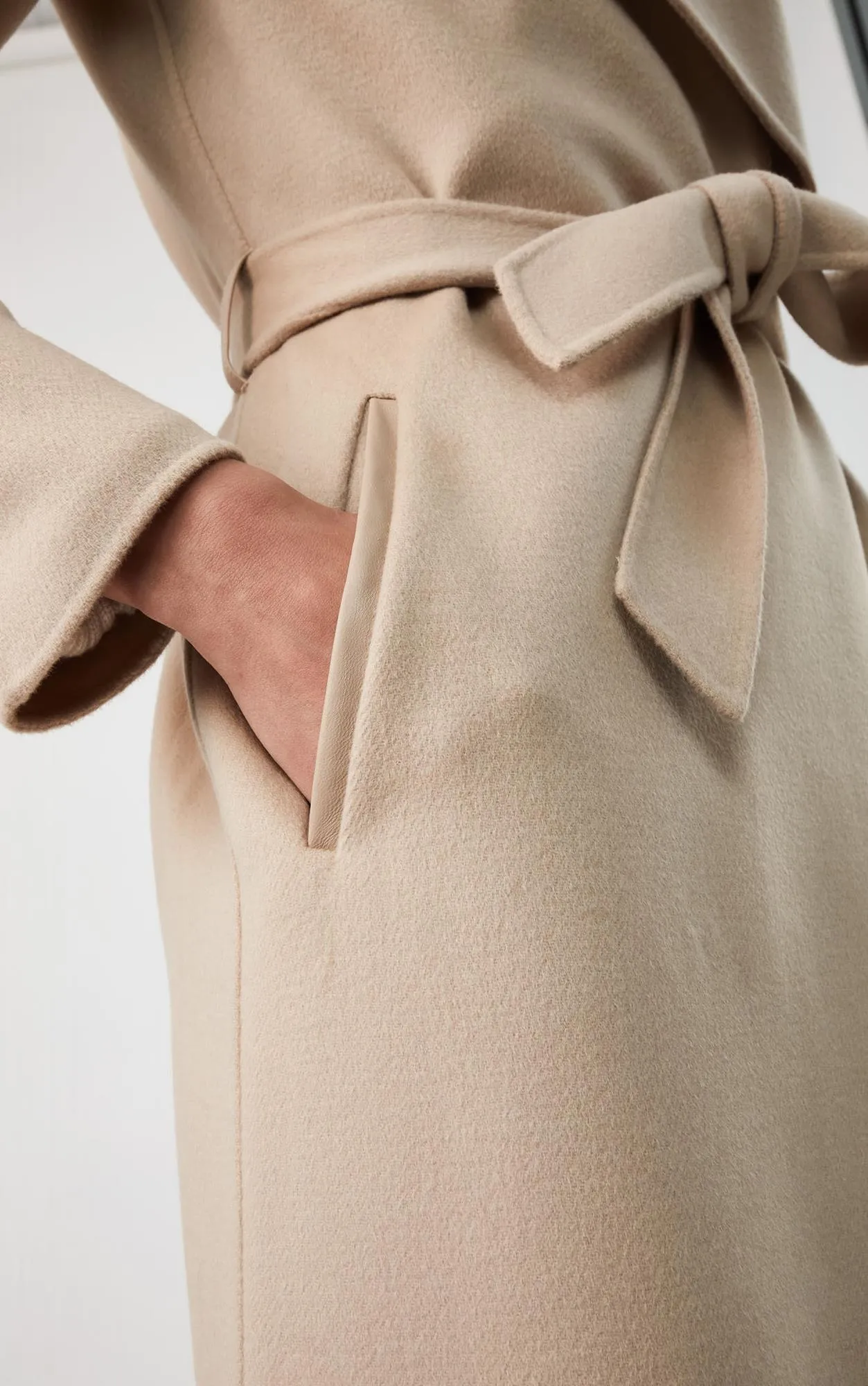 Mai Belted Wool Coat (Sand)