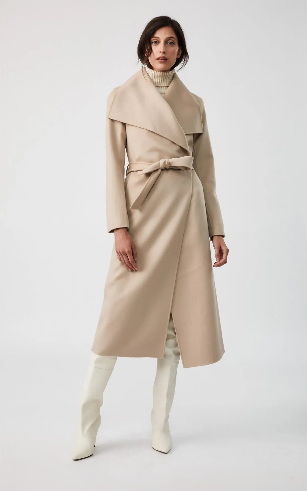 Mai Belted Wool Coat (Sand)