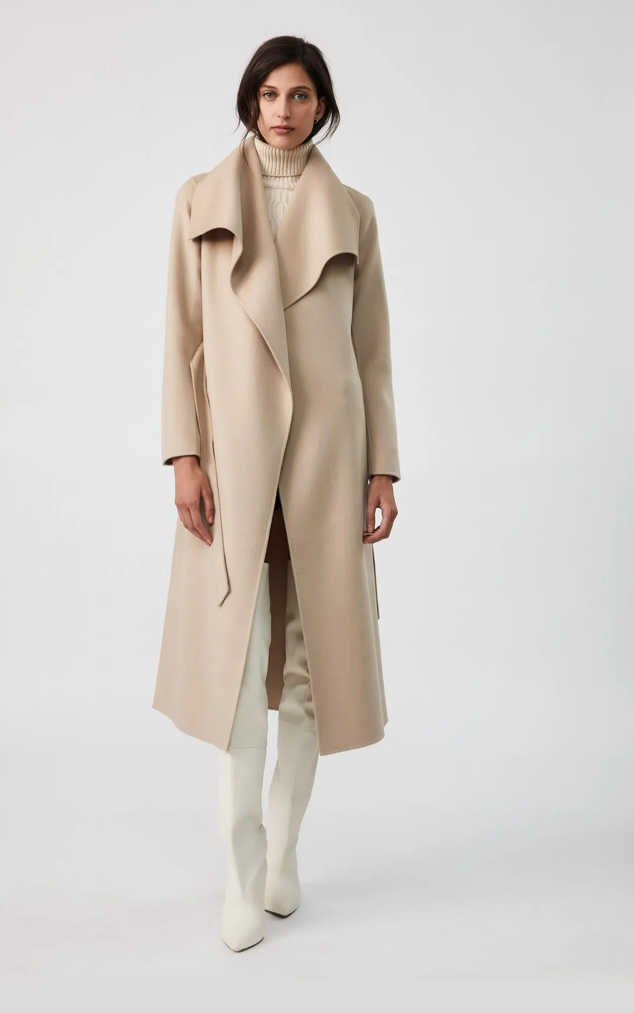 Mai Belted Wool Coat (Sand)