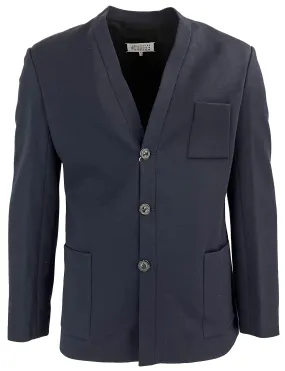 Maison Margiela Wool Blazer in Navy