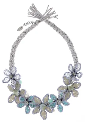 MARCIA SPRING Silver Blue Necklace