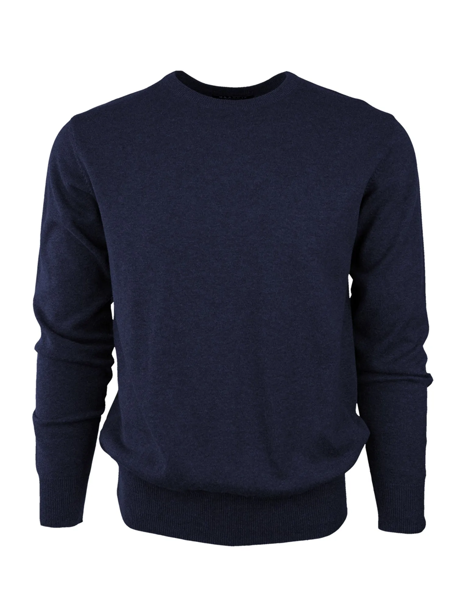 Marquis Solid Crew Neck Cotton Sweater For Men