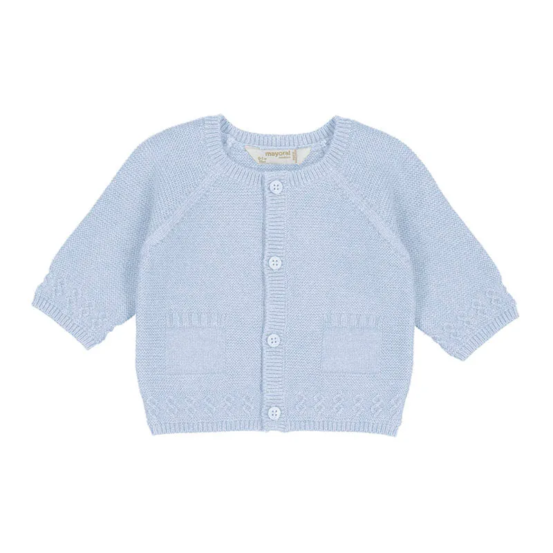 Mayoral Baby Blue Knitted Cardigan