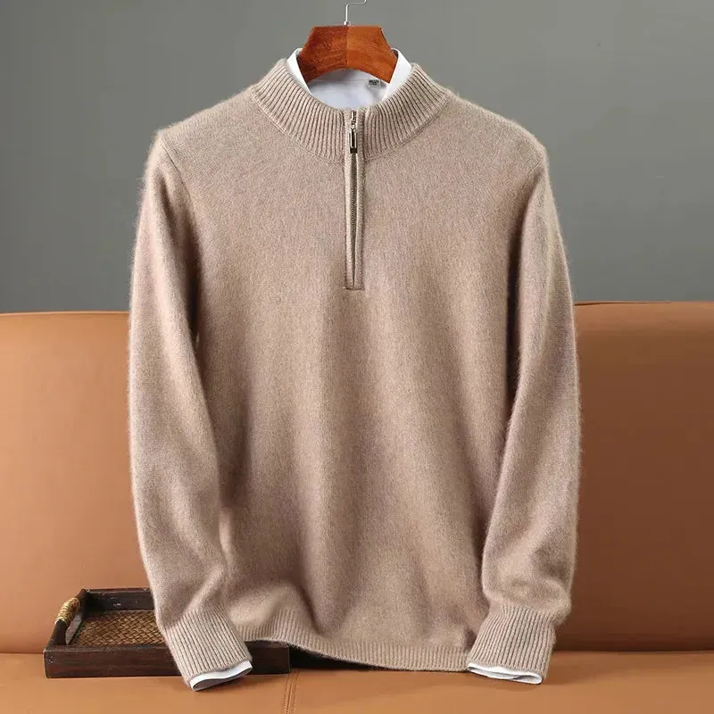 Men's Luxe Mink & Cashmere Thermal Sweater