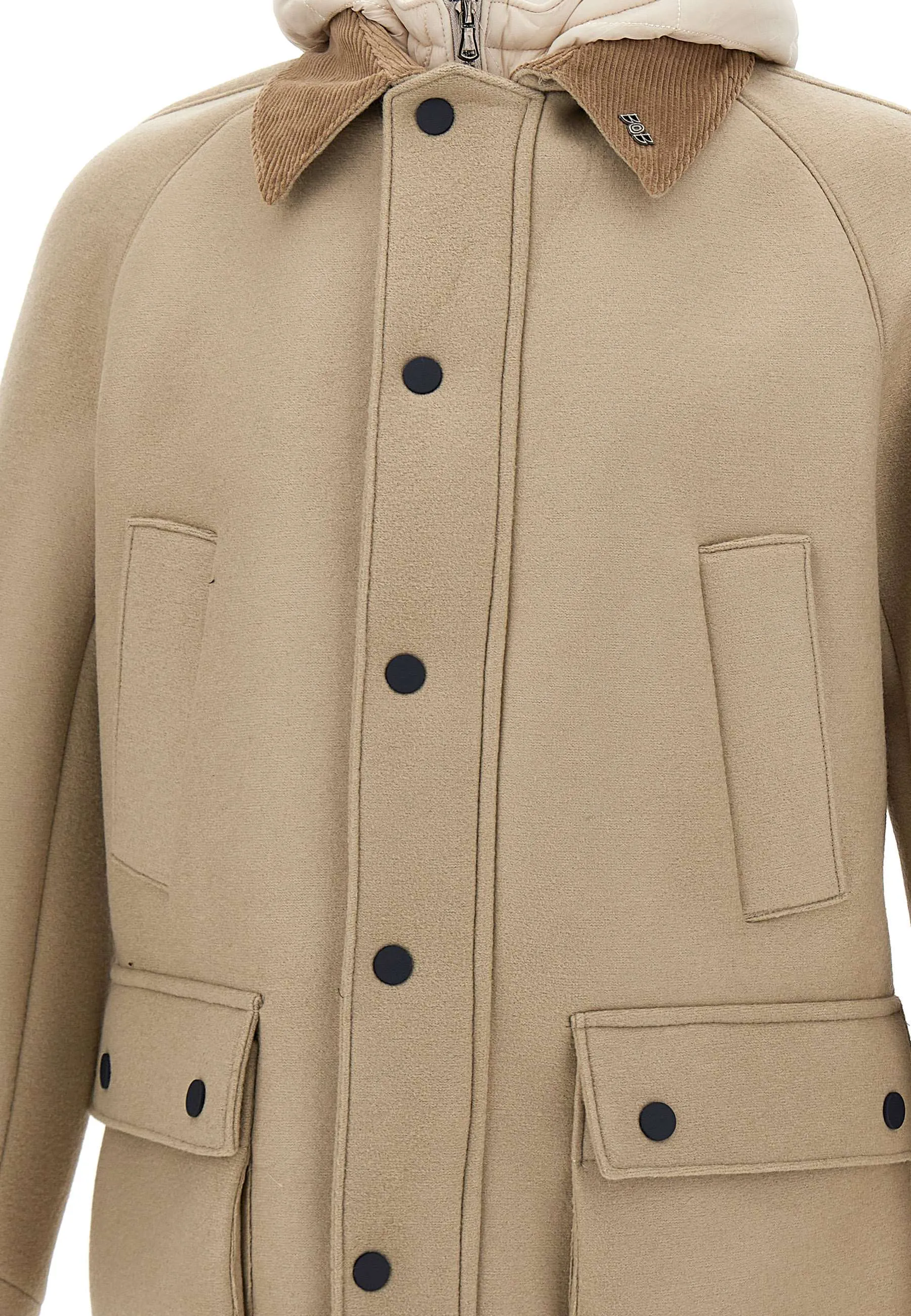 Men's Sand Wool Blend Coat