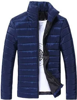 Men's stand-up collar warm coat