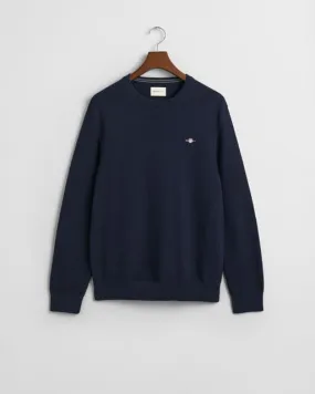 Micro Textured Crew Neck Sweater