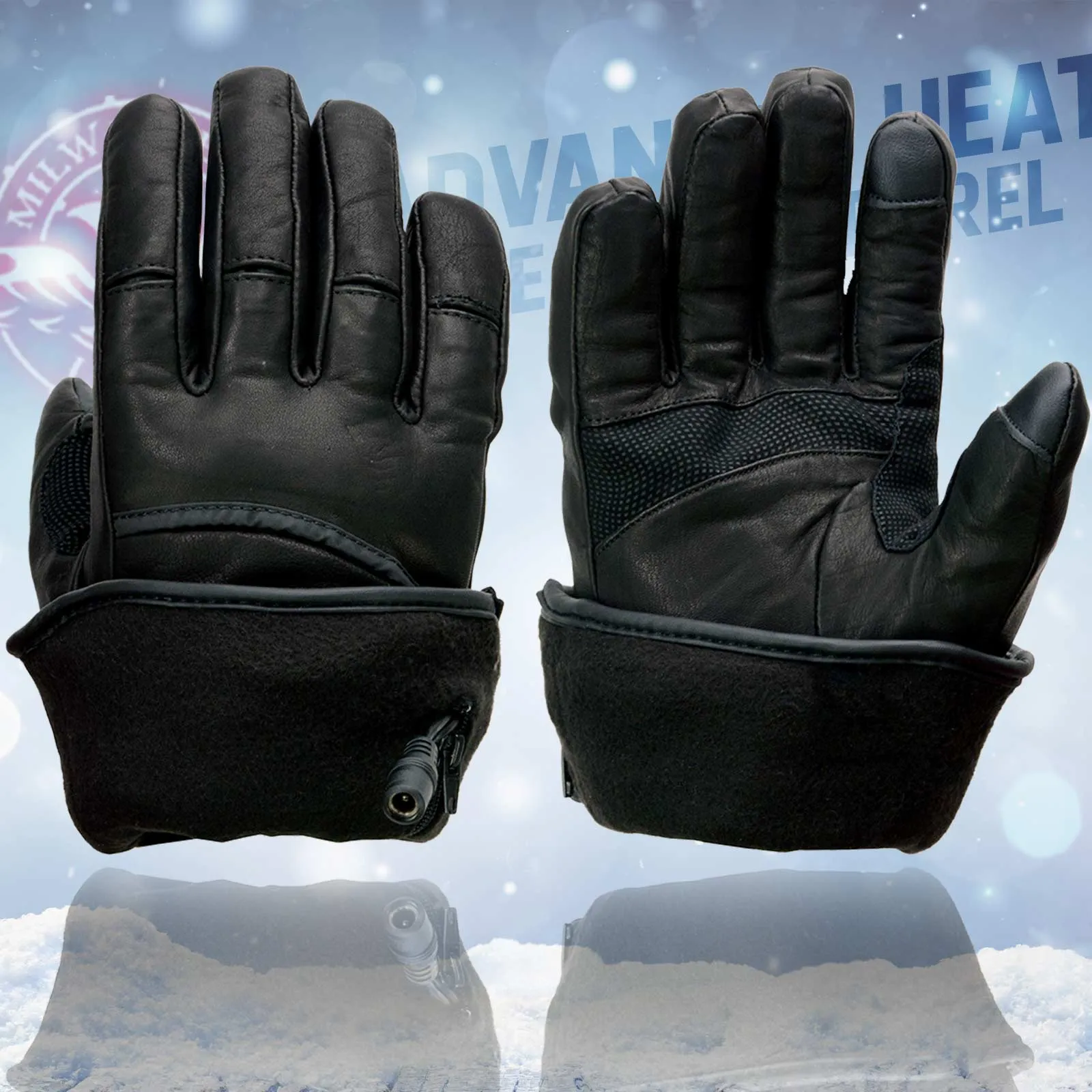 Milwaukee Leather MG7513SET Men’s Heated Winter Gloves for Motorcycle