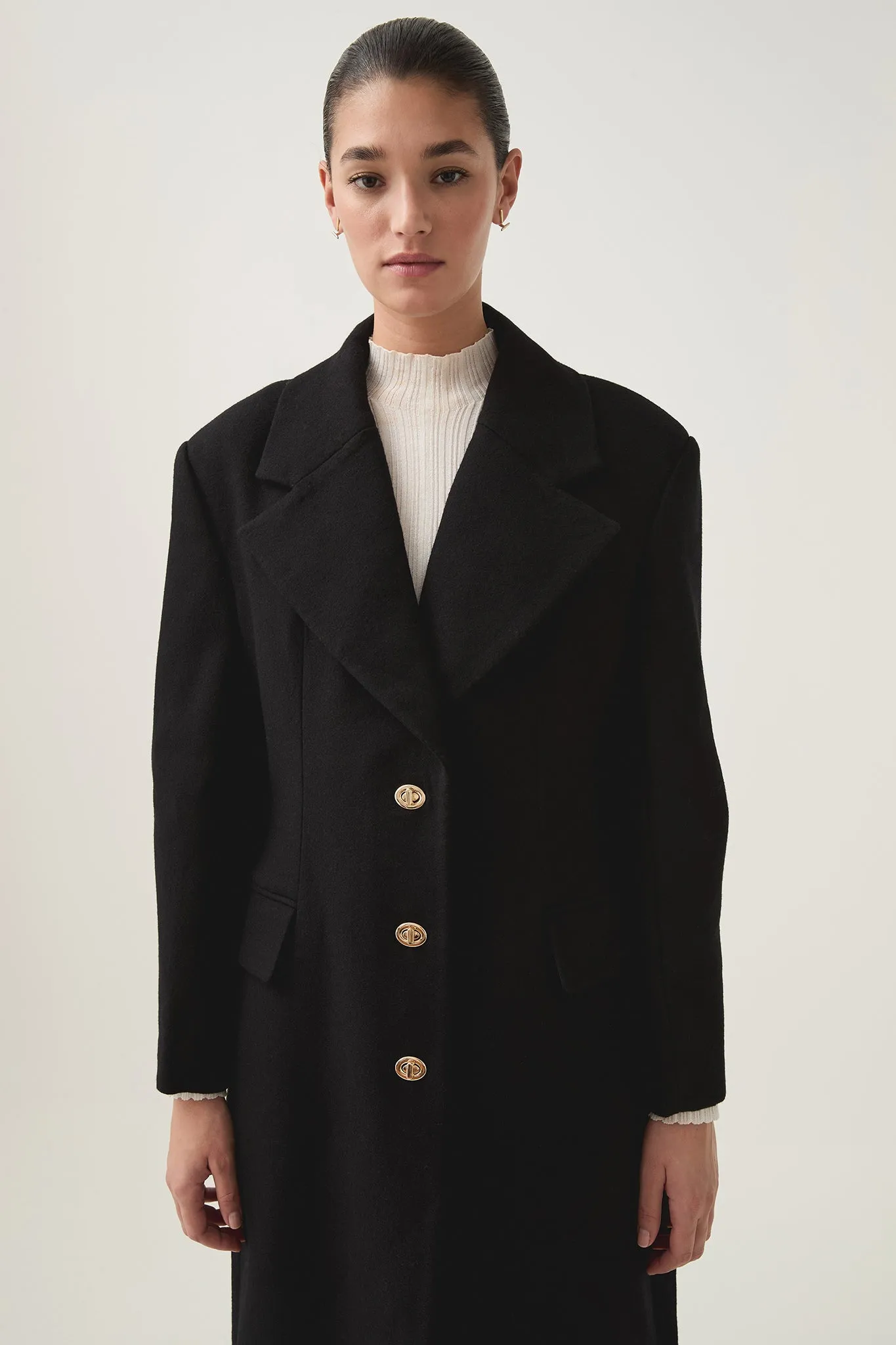 Minaret Long Line Wool Coat