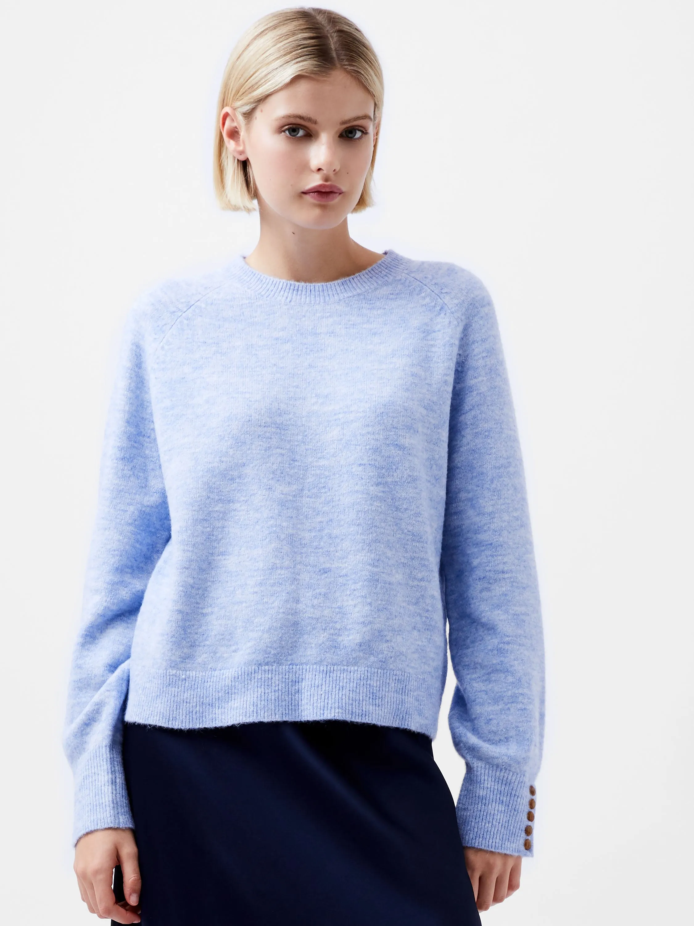 Morena Crewneck Button Cuff Sweater