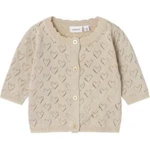 Name It Frosted Almond Riglitter Knit Cardigan