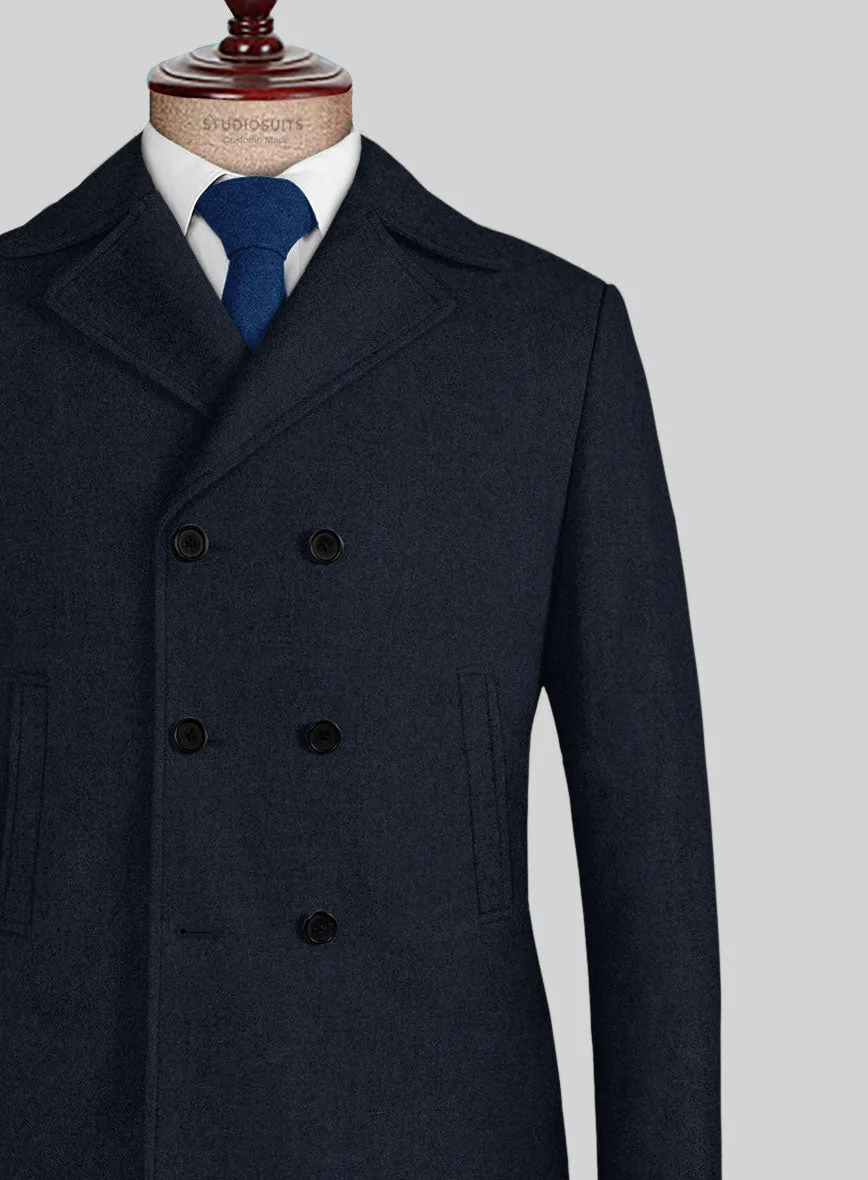 Naples Jet Blue Tweed Pea Coat