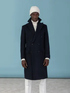 Navy Cashmere Coat