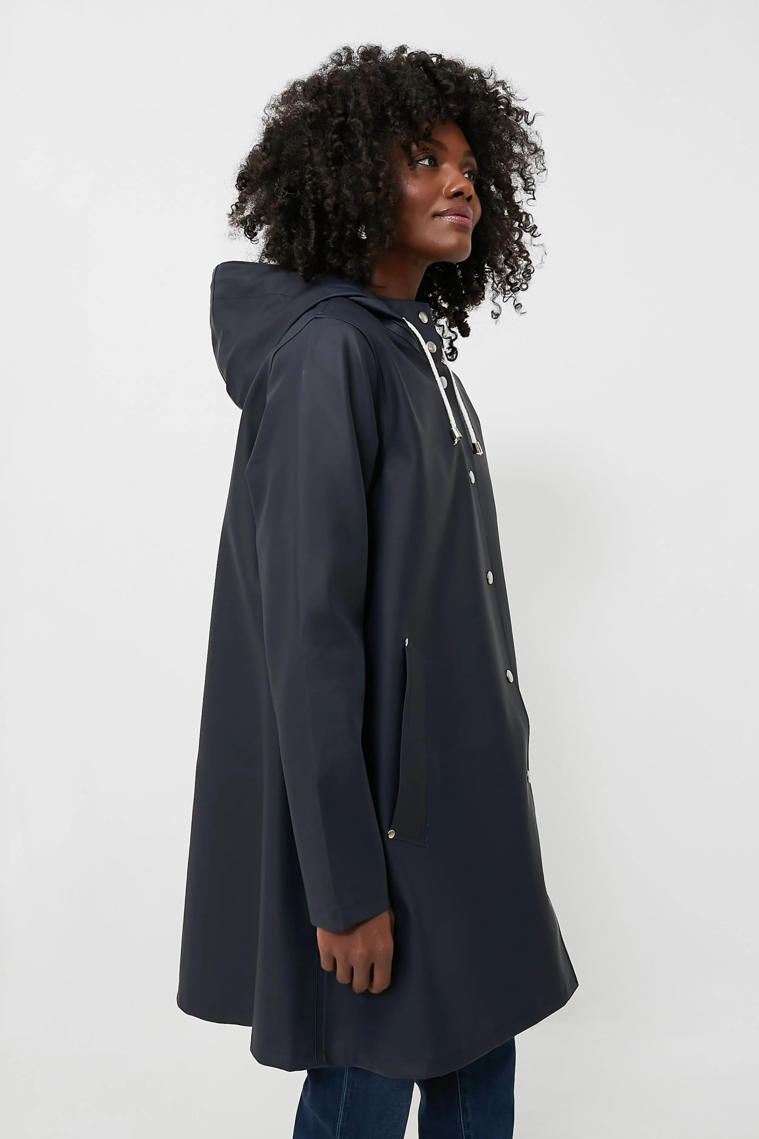 Navy Mosebacke Raincoat