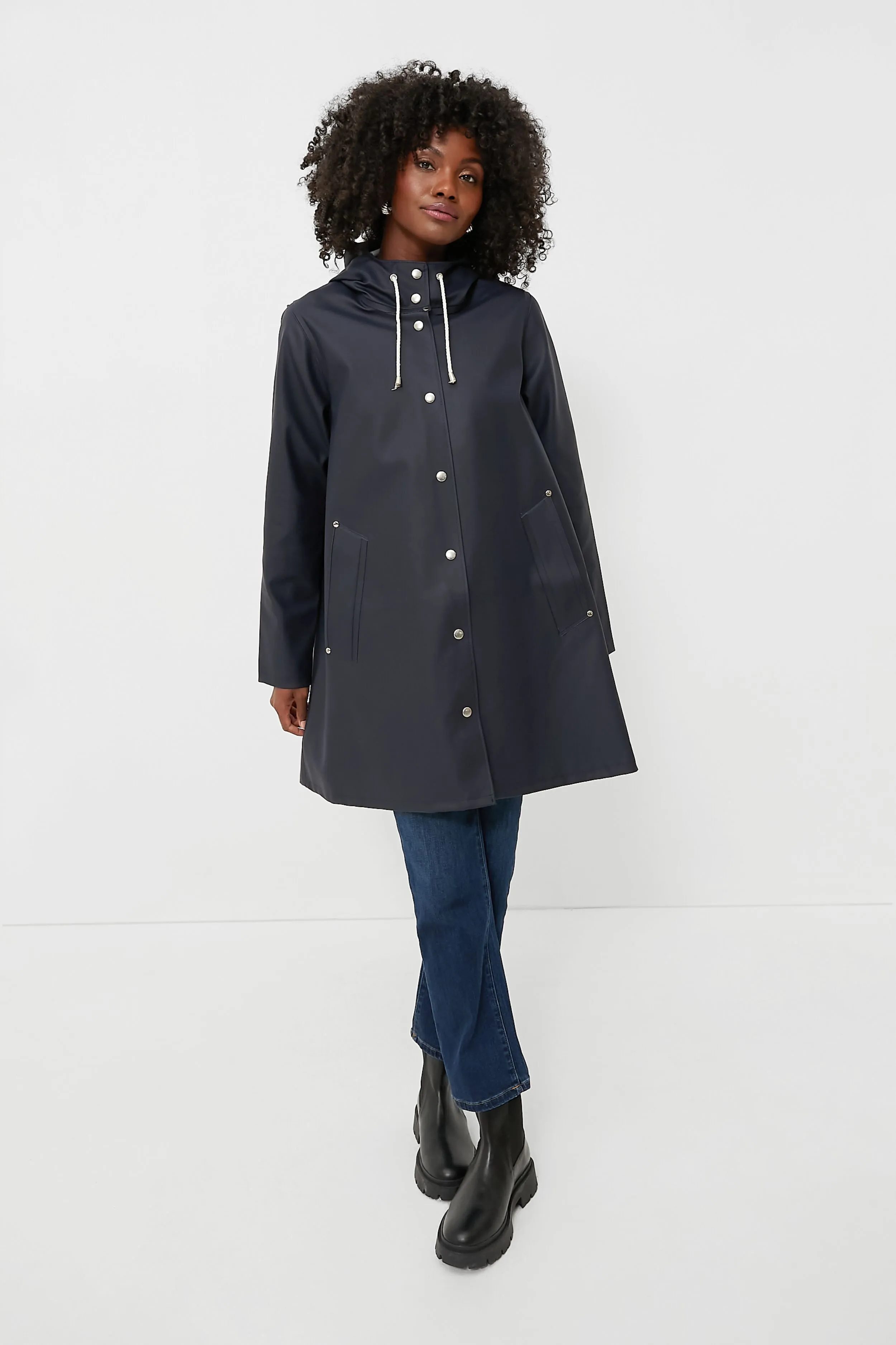 Navy Mosebacke Raincoat