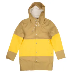 NWT STUTTERHEIM Sand & Yellow Stockholm Large Stripe Raincoat Size XXXS $325